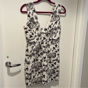NWT Floral Black and White Dress